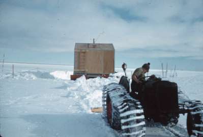 Ozone hut and tractor