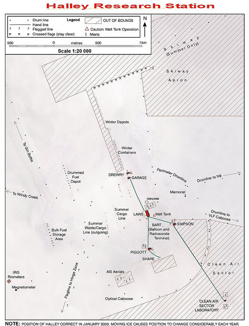 Halley V site map